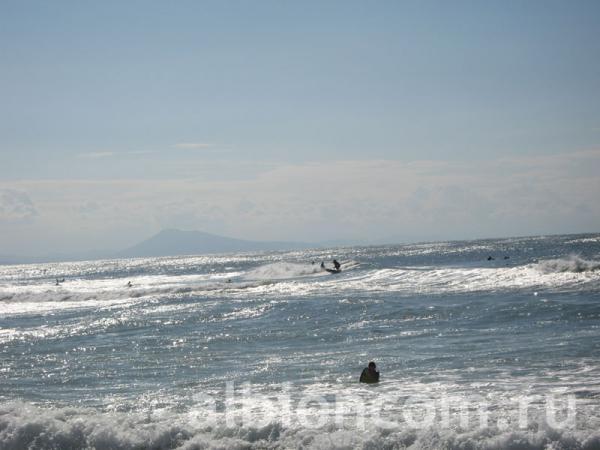 Bayonne Biarritz. Серфинг на море