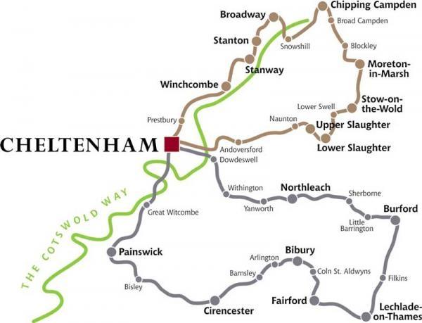 Город Cheltenham на карте