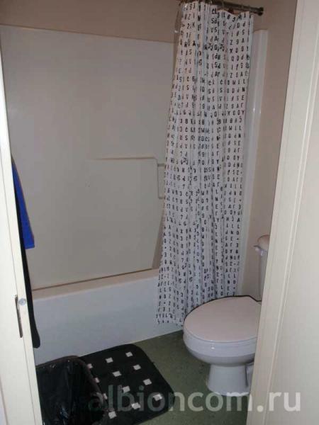 Резиденция летней школы в Калгари. Ванная комната с душем